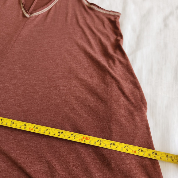 Natural Life Jumpsuit Womens O/S Burgundy Wide Leg Beach Relaxed Boho Minimalist - Picture 10 of 16